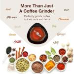 Compact Electric Coffee Grinder with One Touch Operation