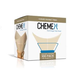 Chemex Unbleached Square Coffee Filters, 100 Count