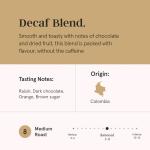 Decaf Coffee Beans Blend - Whole Bean 1kg
