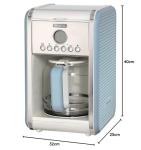 Ariete Retro Filter Coffee Machine with Timer, Blue