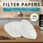 200 Paper Coffee Filters for Commercial Machines