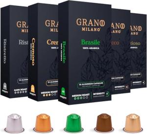 Luxury Mixed Coffee Capsules - 50 Aluminum Pods