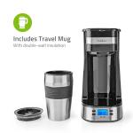 NEDIS Single Serve Coffee Maker with Travel Mug