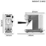 Daewoo Compact Espresso Machine with Steam Wand