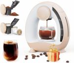 Compact 2-in-1 Mini Coffee Maker in Champagne