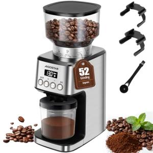 Aigostar Electric Conical Burr Coffee Grinder