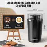 Aigostar Electric Coffee Grinder with Stainless Steel Blades