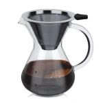 HERCHR 400ml Borosilicate Glass Pour Over Coffee Maker