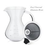 HERCHR 400ml Borosilicate Glass Pour Over Coffee Maker
