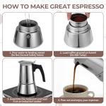 Godmorn 6-Cup Stovetop Espresso Maker Moka Pot