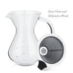 HERCHR 400ml Borosilicate Glass Pour Over Coffee Maker