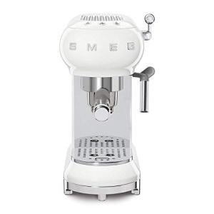 Smeg Retro Espresso Machine with Steam Wand - White