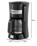 De'Longhi 1.25L Filter Coffee Machine - Black