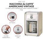 Ariete 1342 Programmable Filter Coffee Maker, 12 Cups