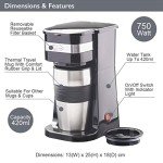 Quest Portable Filter Coffee Maker with Thermal Mug