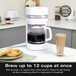 Hamilton Beach Ella 12-Cup Coffee Maker, Matte White