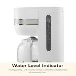 Hamilton Beach Ella 12-Cup Coffee Maker, Matte White