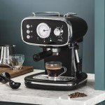 Cooks Professional Retro Espresso Machine with Steam Wand