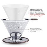 Stainless Steel Reusable Pour Over Coffee Dripper