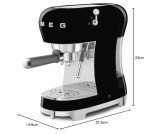 Smeg 1950s Retro Espresso Coffee Machine - Black