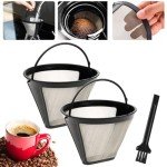 Reusable Stainless Steel Pour Over Coffee Filters - 2 Pack