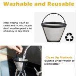 Reusable Stainless Steel Pour Over Coffee Filters - 2 Pack