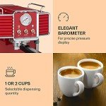 Klarstein Gusto Classico Espresso Maker in Red
