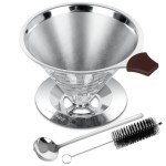 LOOFORE Stainless Steel Pour Over Coffee Dripper