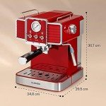 Klarstein Gusto Classico Espresso Maker in Red