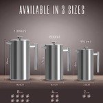 KICHLY Stainless Steel Double Wall French Press