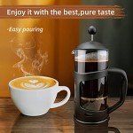 2-Cup French Press Coffee Maker, Stainless Steel Filter