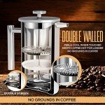 KICHLY Stainless Steel Double Wall French Press
