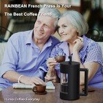 RAINBEAN Glass French Press Coffee Maker - 2 Cups