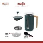 Green 8-Cup Stainless Steel French Press