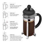 BODUM 3-Cup French Press Coffee Maker, Black