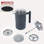 MOGGA 34oz Double-Walled French Press Coffee Maker