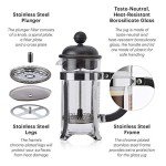 BODUM 3-Cup French Press Coffee Maker, Black
