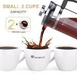 RAINBEAN 2-Cup French Press Coffee Maker
