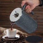 MOGGA 34oz Double-Walled French Press Coffee Maker