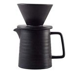 Pour Over Coffee Maker Set - Black Ceramic