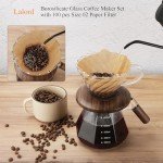 Lalord 600ml Pour Over Coffee Maker Set