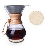 Elegant Wooden Pour Over Coffee Maker Set