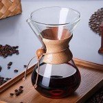 Elegant Wooden Pour Over Coffee Maker Set