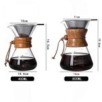 Elegant Wooden Pour Over Coffee Maker Set