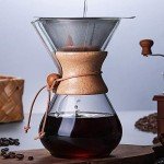 Elegant Wooden Pour Over Coffee Maker Set