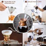 Bestcool 400ml Manual Coffee Maker with Glass Carafe