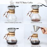 Lalord Pour Over Coffee Maker with Stainless Filter