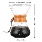 Bestcool 400ml Manual Coffee Maker with Glass Carafe