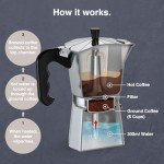 9-Cup Italian Espresso Maker for Stovetop Brewing