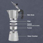 9-Cup Italian Espresso Maker for Stovetop Brewing